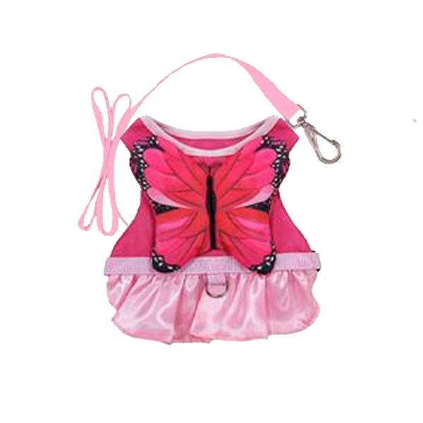 PEITORAL PET BORBOLETA ROSA - Brincalhão Pet