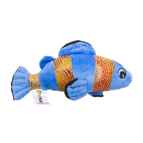 Pelucia Peixe Brilhante Azul - Brincalhão Pet