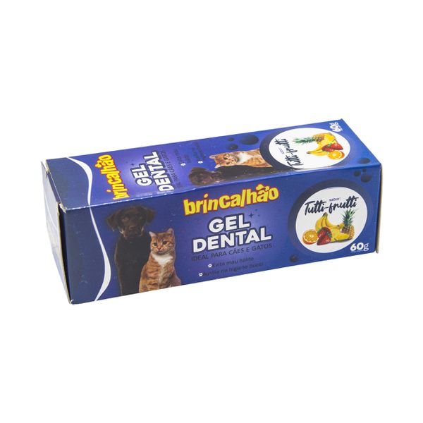 Gel Dental Tutti Frutti Brincalhão 60g - Brincalhão Pet