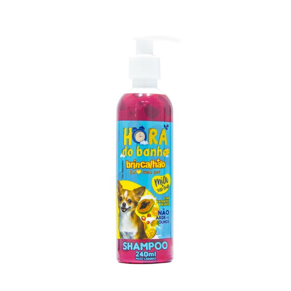 Shampoo Brincalhão Hora do Banho Milk/Tutti 240ml - Brincalhão Pet