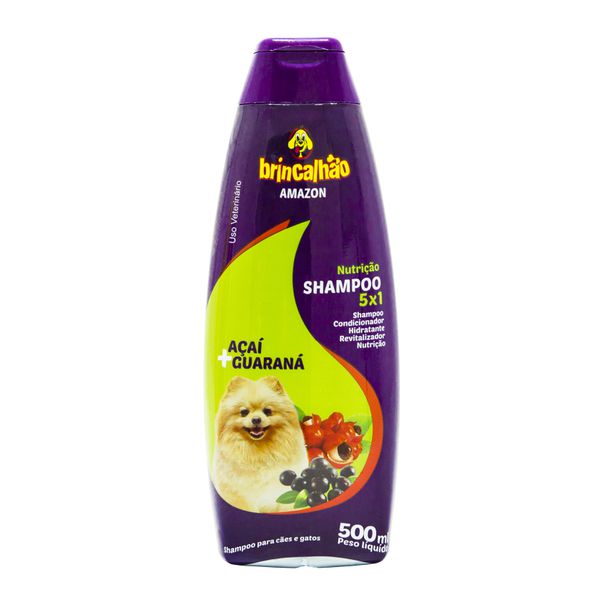 Shampoo 5 em 1 Brincalhão Açaí/Guaraná 500ml - Brincalhão Pet