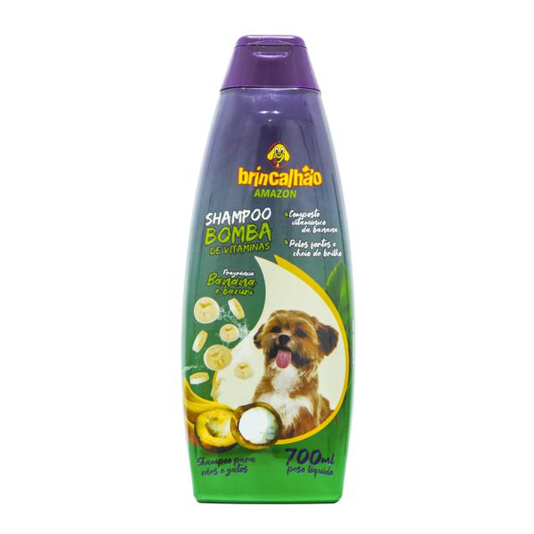 Shampoo Brincalhão Bomba de Vitaminas Banana 700ml - Brincalhão Pet