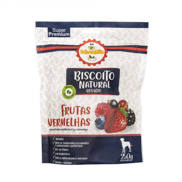 Biscoito Natural Brincalhão Sabor Frutas Vermelhas... - Brincalhão Pet