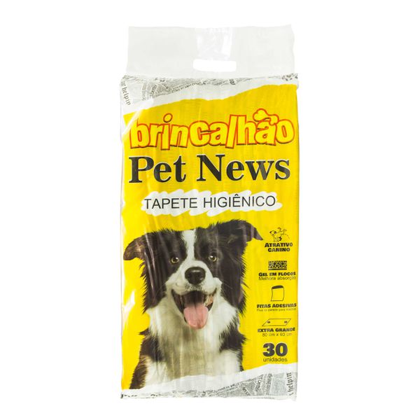 Tapete Higiênico Para Cães Pet News 30 Unidades - Brincalhão Pet