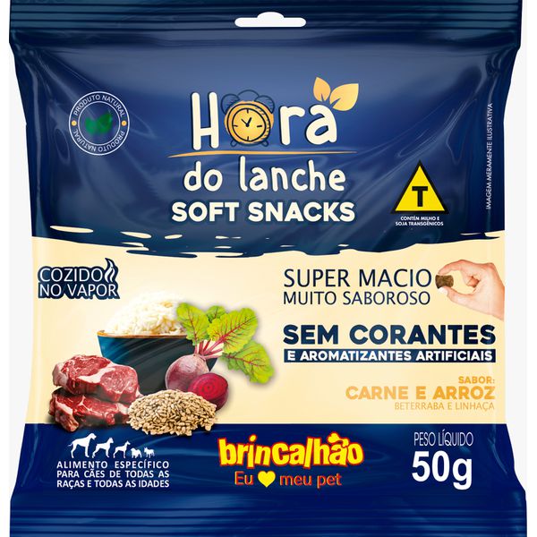 Bifinho Soft Snacks Carne Brincalhão Hora do Lanch... - Brincalhão Pet