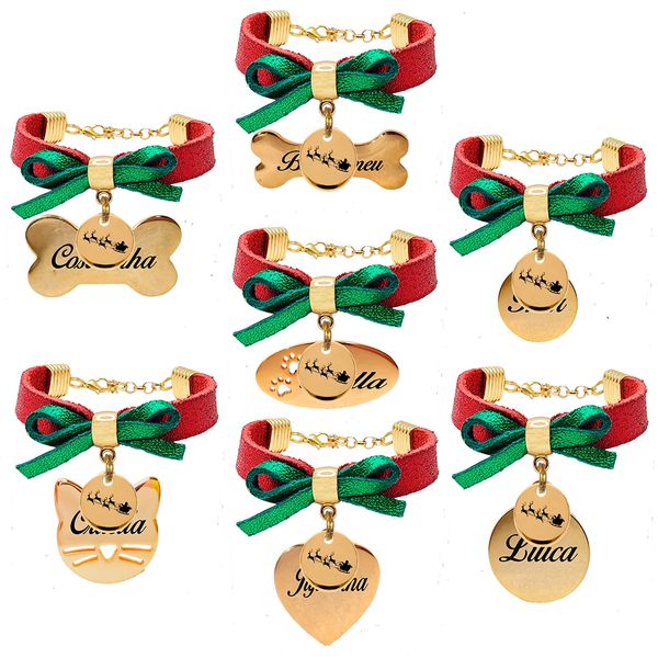Gargantilha em couro edição de natal