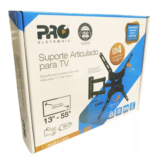 Suporte Quadri Articulado Tv LCD LED 13 a 55 Pol PQST-1355