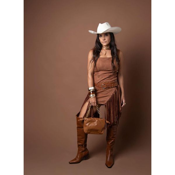 VESTIDO DALLAS MARROM