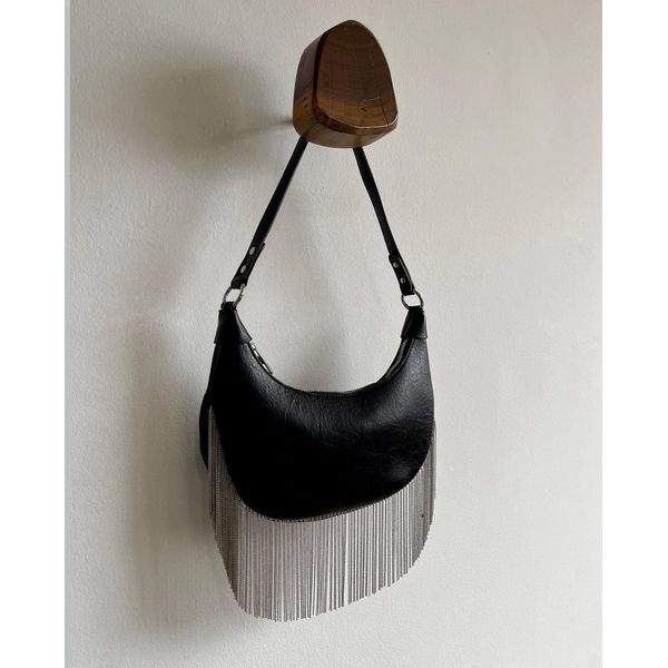 Bolsa Franja Metal 2406 Preto