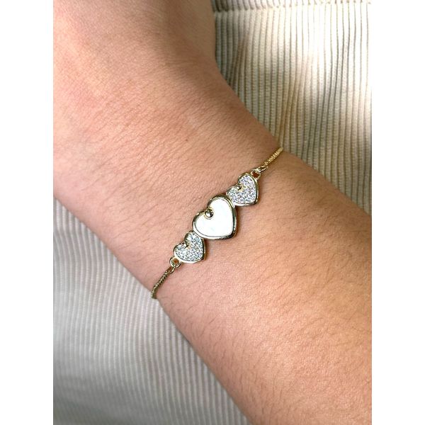Pulseira 3 Coracao 22048 Dourado