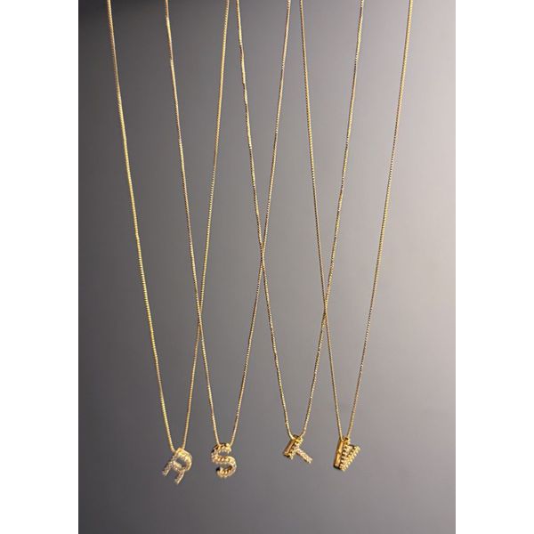 Colar Longo Inicial Diamante R Dou