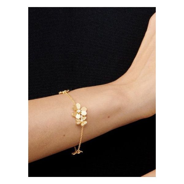 Pulseira Flores 3 Pet 102077 Dourado