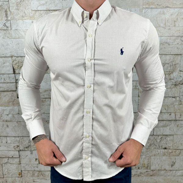 Camisa Slim Fit Xadrez Tecido Tricoline