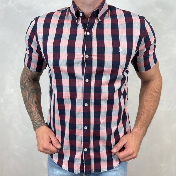 Camisa Manga Curta PRL Xadrez ⭐