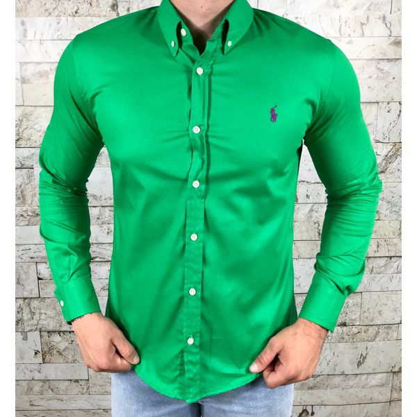 Camisa Manga Longa PRL Verde⭐