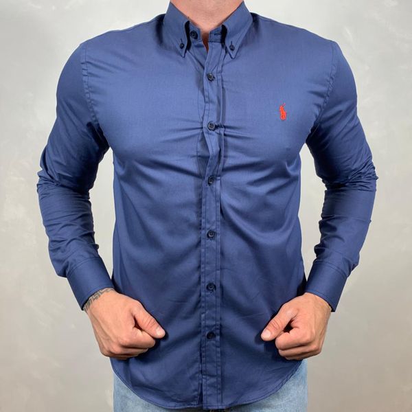 Camisa Manga Longa PRL Azul 