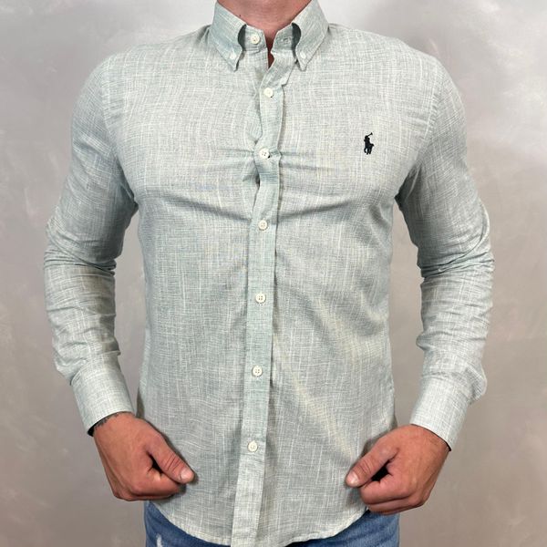 Camisa Manga Longa Linho PRL Verde