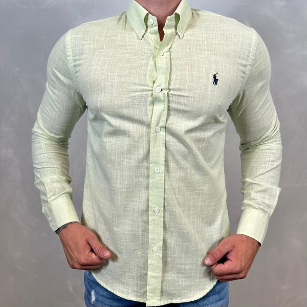 Camisa Manga Longa Linho PRL Verde