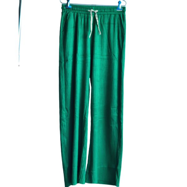 Calça Pantalona Plissada Verde