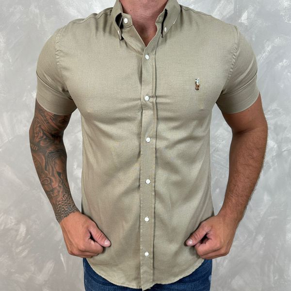 Camisa Manga Curta PRL Caqui⭐