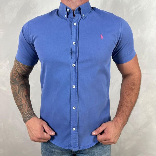 Camisa Manga Curta PRL Azul⭐