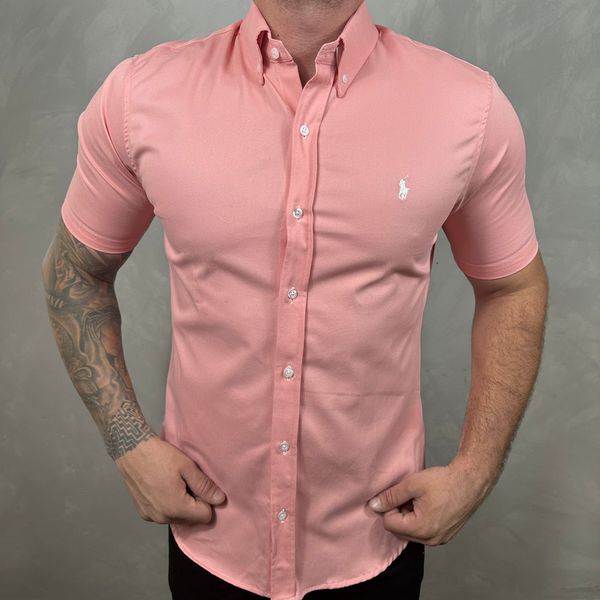 Camisa Manga Curta PRL Rosa⭐