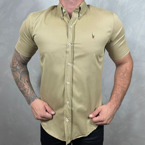 Camisa Manga Curta PRL Caqui ⭐