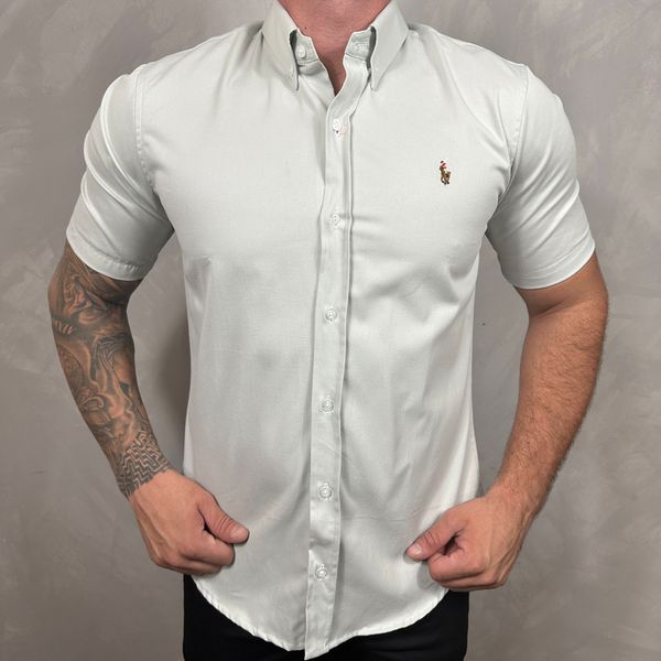 Camisa Manga Curta PRL Cinza ⭐