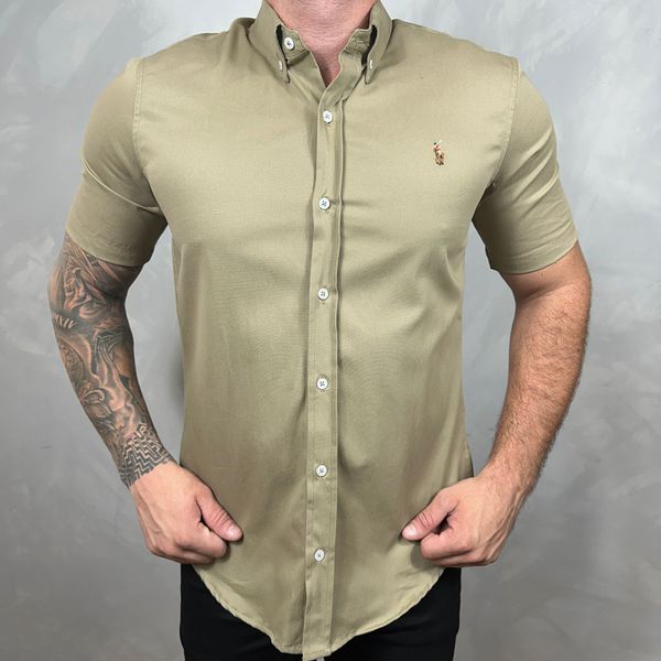 Camisa Manga Curta PRL Caqui ⭐