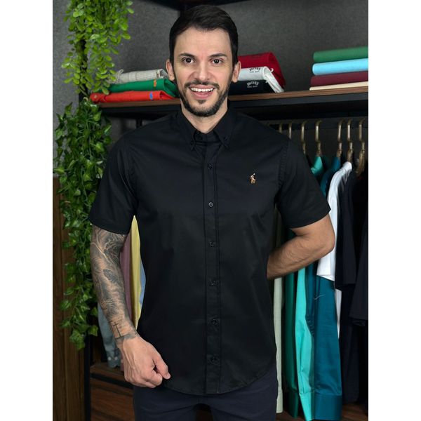 Camisa Manga Curta PRL Preto