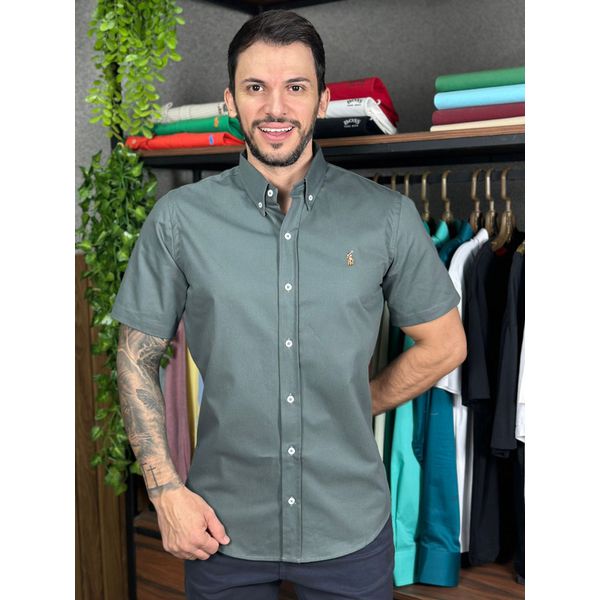 Camisa Manga Curta PRL Chumbo