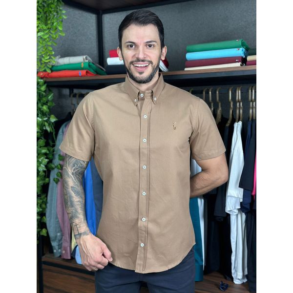 Camisa Manga Curta PRL Bege