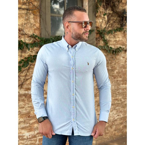 Camisa Manga Longa PRL Azul⭐