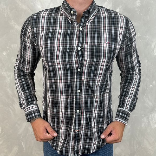 Camisa Manga Longa Th Xadrez preto⭐