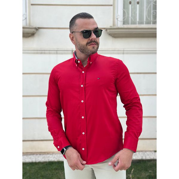 Camisa Manga Longa TH Vermelho