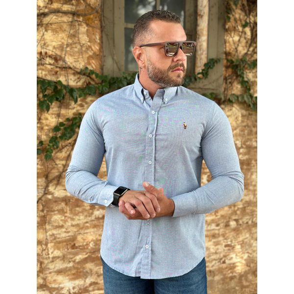 Camisa Manga Longa PRL Azul⭐
