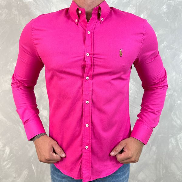 Camisa Manga Longa PRL Rosa⭐