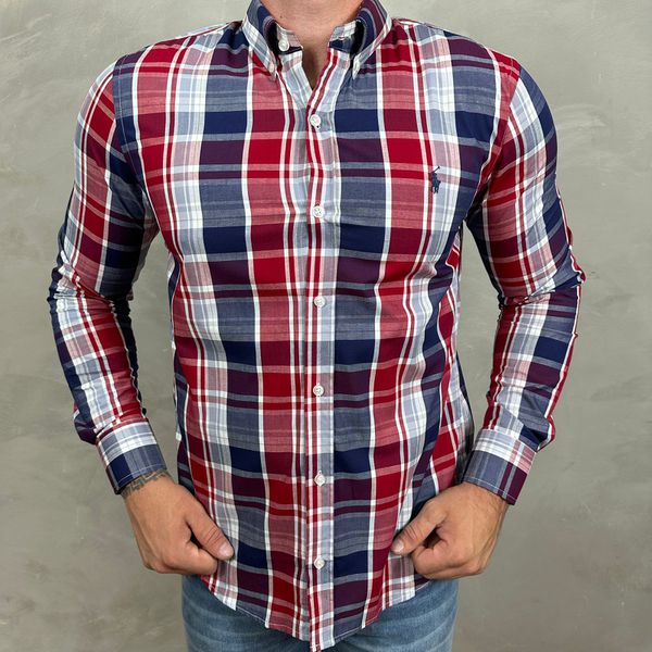 Camisa Manga Longa PRL Xadrez ⭐