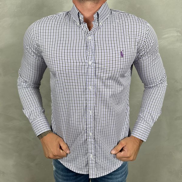 Camisa Manga Longa PRL Xadrez⭐