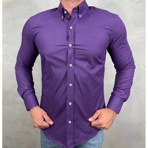 Camisa Manga Longa CK Roxo