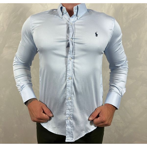 Camisa Manga Longa PRL Azul