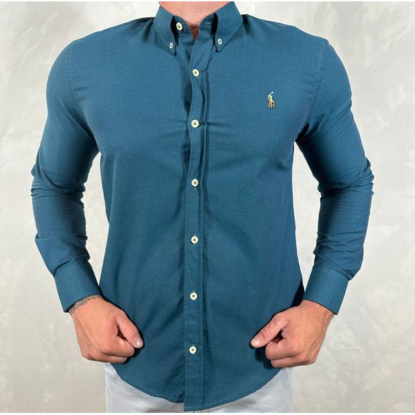 Camisa Manga Longa PRL Azul