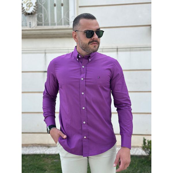 Camisa Manga Longa TH Roxo