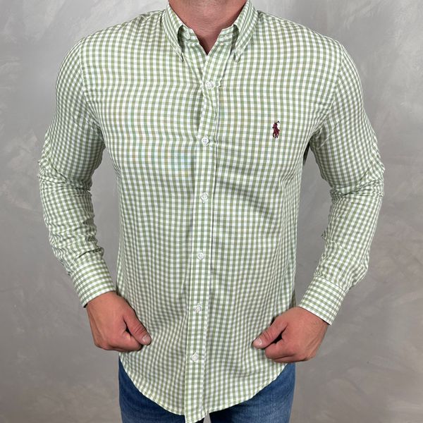 Camisa Manga Longa PRL Xadrez Verde