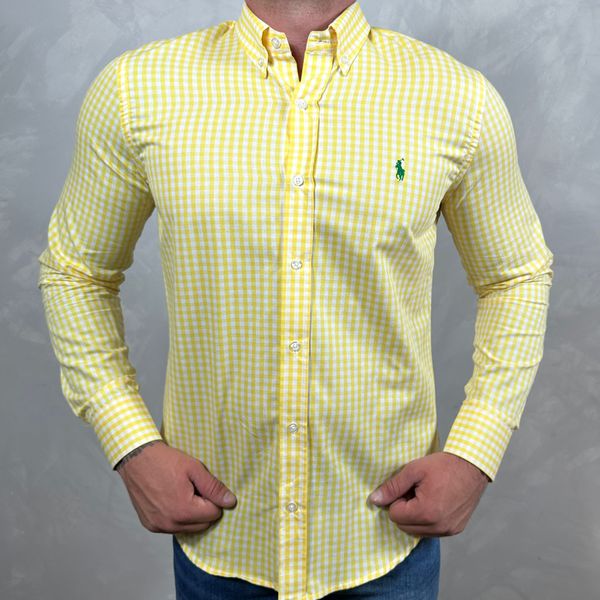 Camisa Manga Longa PRL Xadrez Amarelo