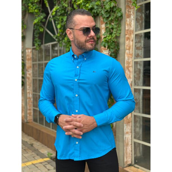Camisa Manga Longa Aramis Azul