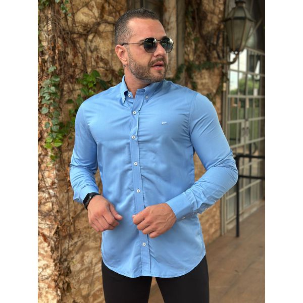 Camisa Manga Longa Ellus Azul