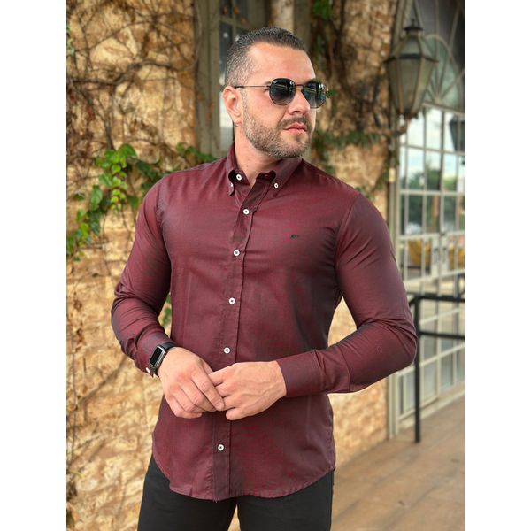 Camisa Manga Longa Ellus Vinho⭐