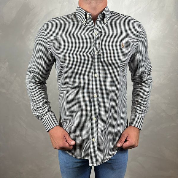 Camisa Manga Longa PRL Xadrez Preto