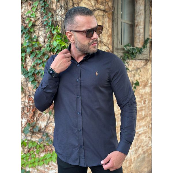 Camisa Manga Longa PRL Azul